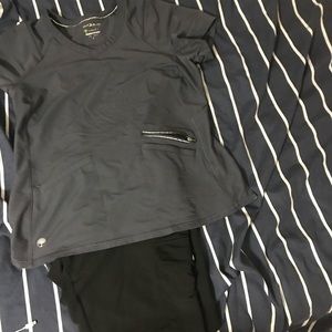 Gary/pewter HH 360 scrub set